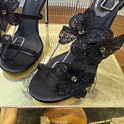 René Caovilla Floriane Black Sandals Heel 10cm - 4