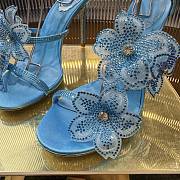 René Caovilla Floriane Blue Sandals Heel 10cm - 2