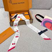 Louis Vuitton LV x TM Cherry White Long Scarf 120x5cm - 1