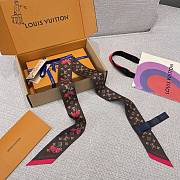 Louis Vuitton LV x TM Cherry Brown Long Scarf 120x5cm - 1