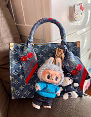 Louis Vuitton LV x TM Cherry Blue Long Scarf 120x5cm - 2