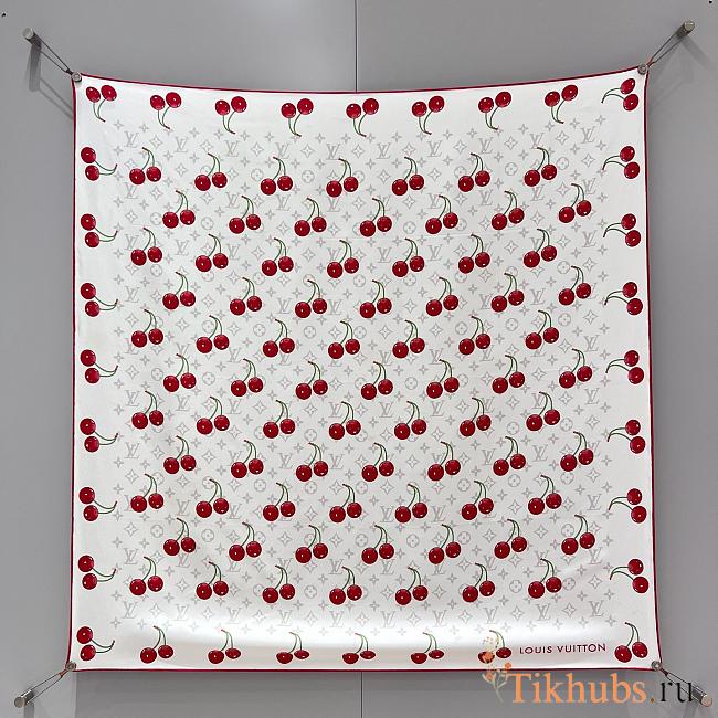 Louis Vuitton LV x TM Monogram White Cerise Square 90x90cm - 1