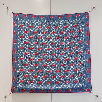 Louis Vuitton LV x TM Blue Square 90x90cm