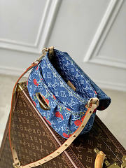 Louis Vuitton LV x TM Sunset Cherry Denim 27x18x3cm - 5