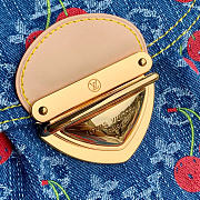Louis Vuitton LV x TM Sunset Cherry Denim 27x18x3cm - 3