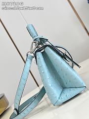 Louis Vuitton LV Rose des Vents Blue Ostrich 19x15x9cm - 5
