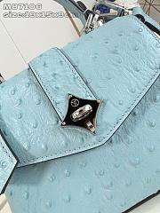 Louis Vuitton LV Rose des Vents Blue Ostrich 19x15x9cm - 3