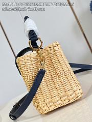 Louis Vuitton LV Mini Capucines Raffia Navy Blue 21x8x14cm - 6