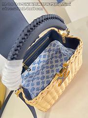Louis Vuitton LV Mini Capucines Raffia Navy Blue 21x8x14cm - 5