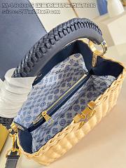 Louis Vuitton LV Capucines BB Raffia Nvay Blue 27x9x18cm - 6