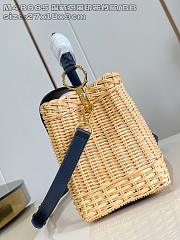 Louis Vuitton LV Capucines BB Raffia Nvay Blue 27x9x18cm - 4