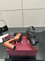 Gucci Women's Platform Sandal Black Heel 13cm - 2