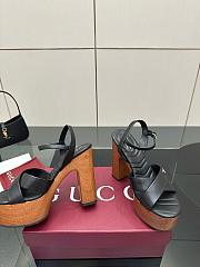Gucci Women's Platform Sandal Black Heel 13cm - 5