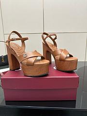 Gucci Women's Platform Sandal Brown Heel 13cm - 1