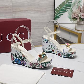 Gucci Horsebit White Heel 10cm
