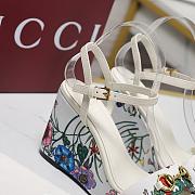 Gucci Horsebit White Heel 10cm - 2
