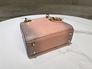 Dior Mini Lady Bag Lizard Pink 17cm - 6