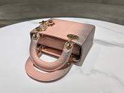 Dior Mini Lady Bag Lizard Pink 17cm - 4