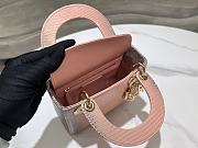 Dior Mini Lady Bag Lizard Pink 17cm - 3
