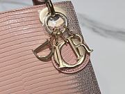 Dior Mini Lady Bag Lizard Pink 17cm - 2