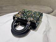 Dior Small Lady Bag Multicolor Black Green 20cm - 4