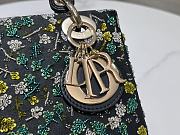 Dior Small Lady Bag Multicolor Black Green 20cm - 2