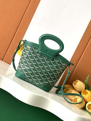 Goyard Beluga PM Goyardin/Canvas Green 24x25x10cm