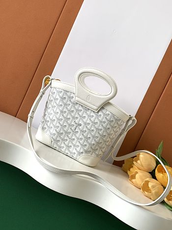 Goyard Beluga PM Goyardin/Canvas White 24x25x10cm