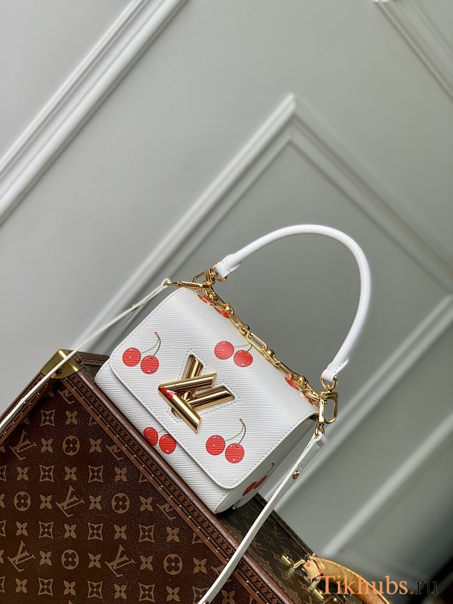 Louis Vuitton LV x TM Twist PM White Cherry 19x7x15cm - 1