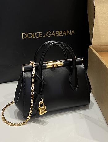 Dolce & Gabbana DG Marlene Frame Tote Bag Black 19x13.5x7cm