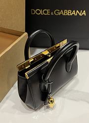 Dolce & Gabbana DG Marlene Frame Tote Bag Black 19x13.5x7cm - 4