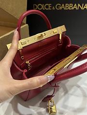 Dolce & Gabbana DG Marlene Frame Tote Bag Red 19x13.5x7cm - 6