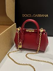 Dolce & Gabbana DG Marlene Frame Tote Bag Red 19x13.5x7cm - 3