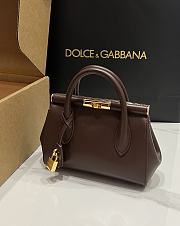 Dolce & Gabbana DG Marlene Frame Tote Bag Brown 19x13.5x7cm - 5