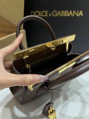 Dolce & Gabbana DG Marlene Frame Tote Bag Brown 19x13.5x7cm - 4