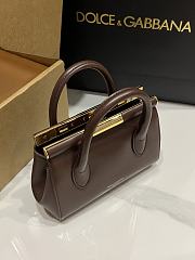 Dolce & Gabbana DG Marlene Frame Tote Bag Brown 19x13.5x7cm - 3