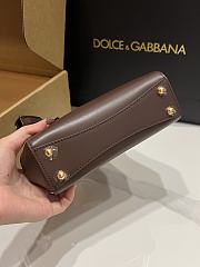 Dolce & Gabbana DG Marlene Frame Tote Bag Brown 19x13.5x7cm - 2
