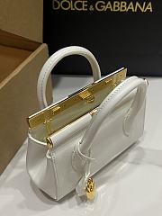 Dolce & Gabbana DG Marlene Frame Tote Bag White 19x13.5x7cm - 6