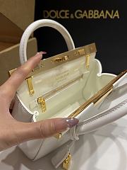 Dolce & Gabbana DG Marlene Frame Tote Bag White 19x13.5x7cm - 5