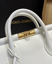 Dolce & Gabbana DG Marlene Frame Tote Bag White 19x13.5x7cm - 2
