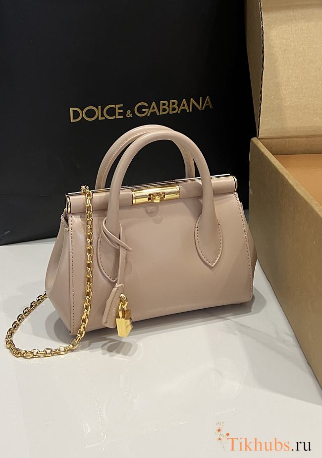 Dolce & Gabbana DG Marlene Frame Tote Bag Pink 19x13.5x7cm - 1