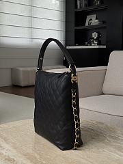 Chanel 25s Hobo Bag Black Lambskin 27x33x10.5cm - 6