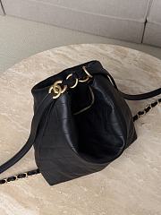 Chanel 25s Hobo Bag Black Lambskin 27x33x10.5cm - 4