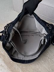 Chanel Flap Bag Black Denim 38x27x11.5cm - 5