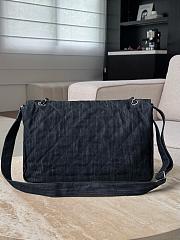 Chanel Flap Bag Black Denim 38x27x11.5cm - 3