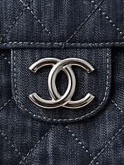 Chanel Flap Bag Black Denim 38x27x11.5cm - 2