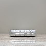 Chanel Hobo Bag Silver Lambskin 26x8.5x17cm - 5