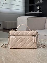 Chanel Top Handle Vanity Case Beige Caviar 17x19.5x5.5cm - 2