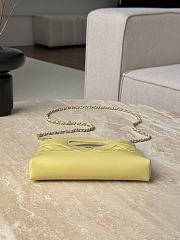 Chanel Nano 31 Bag Leather Yellow 20.5x17.5cm - 3