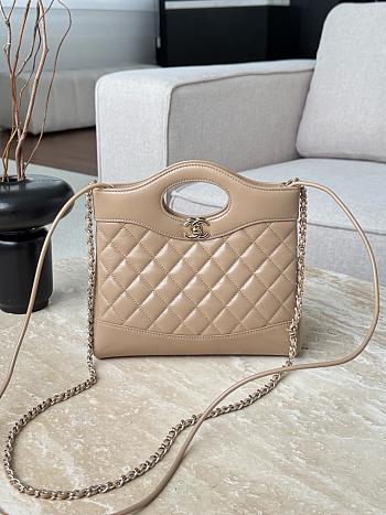 Chanel Mini 31 Bag Beige Leather 23x22x5.5cm
